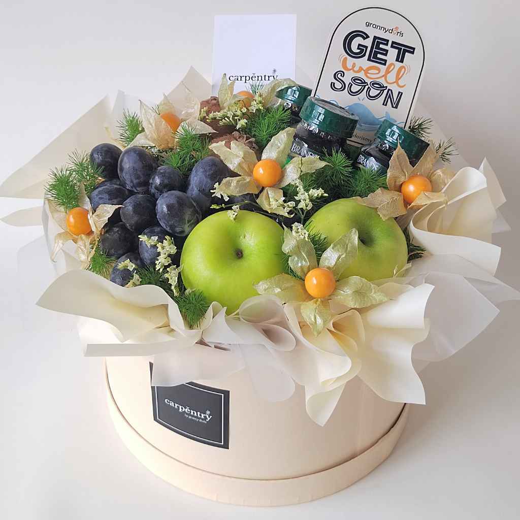 Get Well Soon Fruit Basket & Flower Gift Delivery Granny Doris