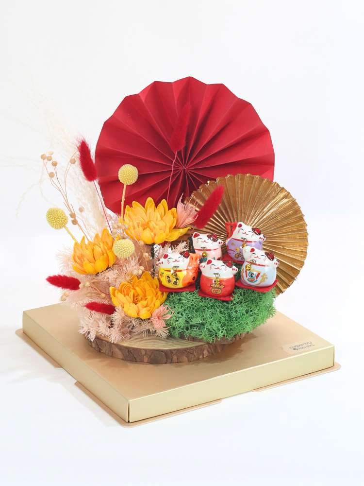 Fortune Harmony 福运和谐 - Fortune Cat Flower delivery Kuala Lumpur & Selangor