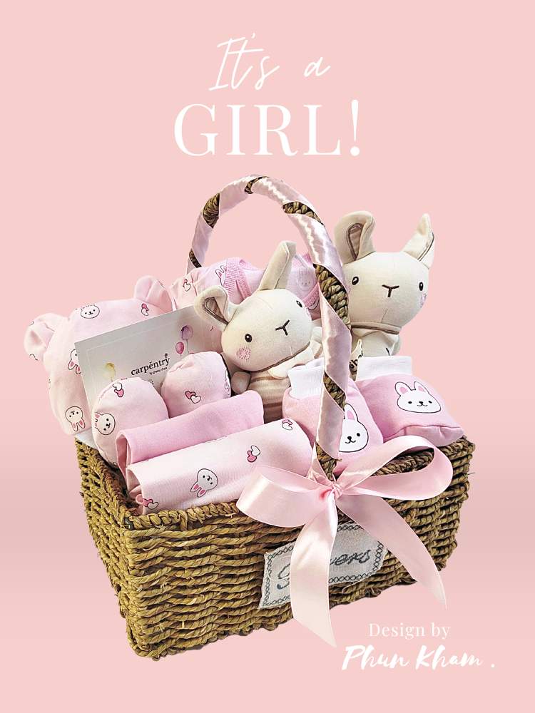 Newborn Baby Girl Gift outlet Hamper Basket