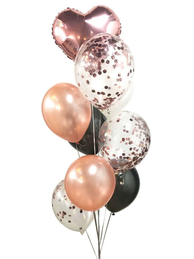 Confetty Metallic Latex Balloon Bunch