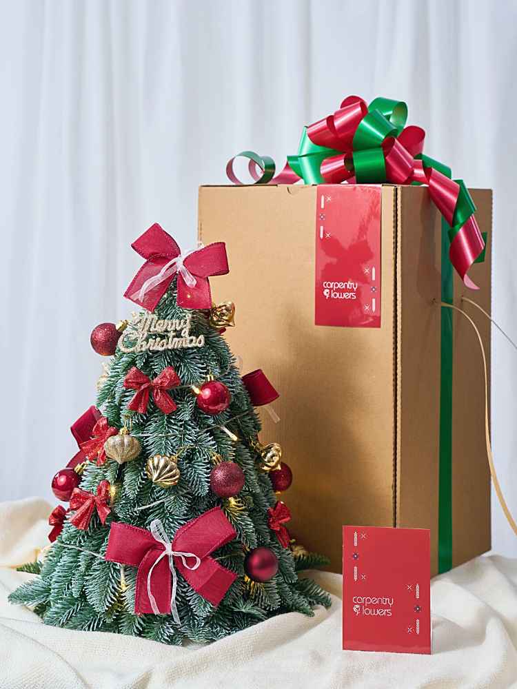 Frosty Fir Fantasy Christmas Tree in Red delivery Malaysia