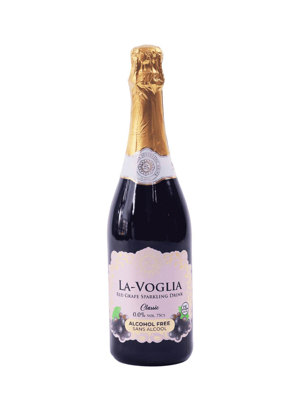 LA-Voglia Sparkling Juice - Red Grape 750mL (HALAL)