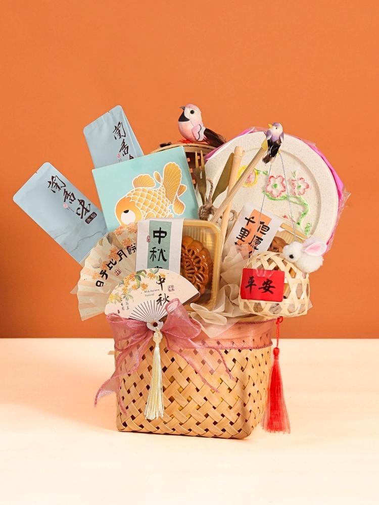 Moonlit Blooming Mooncake Gift Basket delivery Kuala Lumpur & Selangor