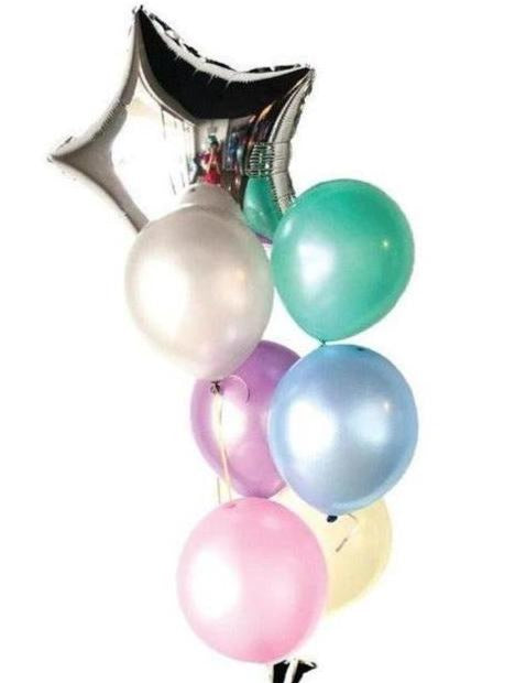 Pastel Rainbow Balloon Bunch