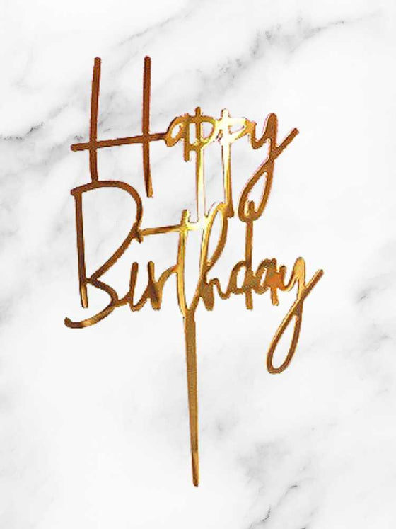 Happy Birthday Acrylic Cake Topper - 1001 (Nationwide)