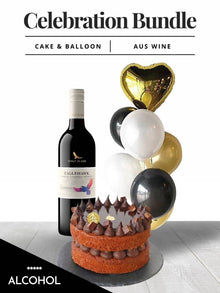  Celebration Bundle_Balloon & Cake_Red Wine