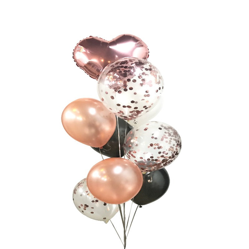 Confetty Metallic Latex Balloon Bunch