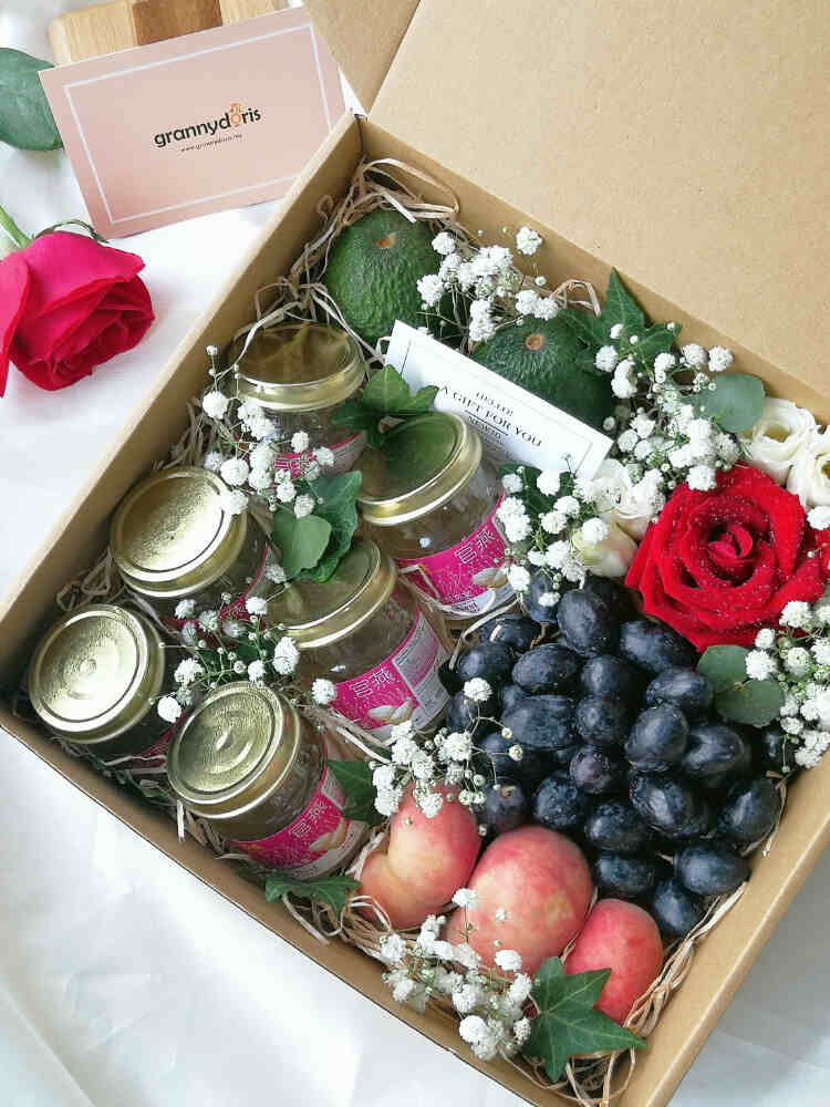 Enchanted Forest Fruit Box With Rose