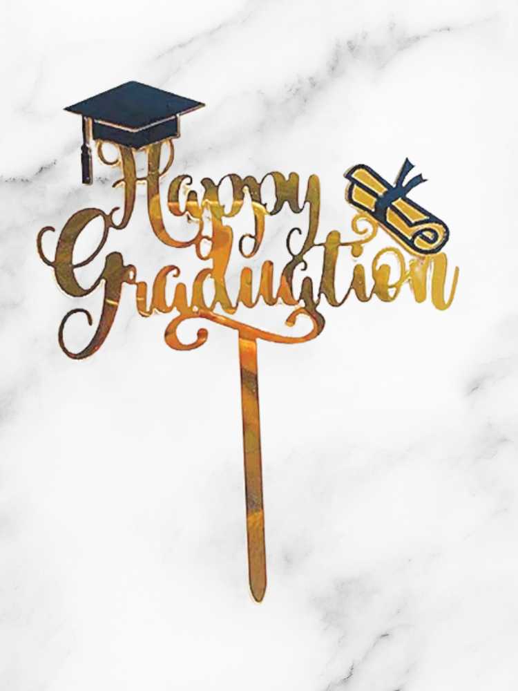 Happy Graduation Acrylic Cake Topper_1001