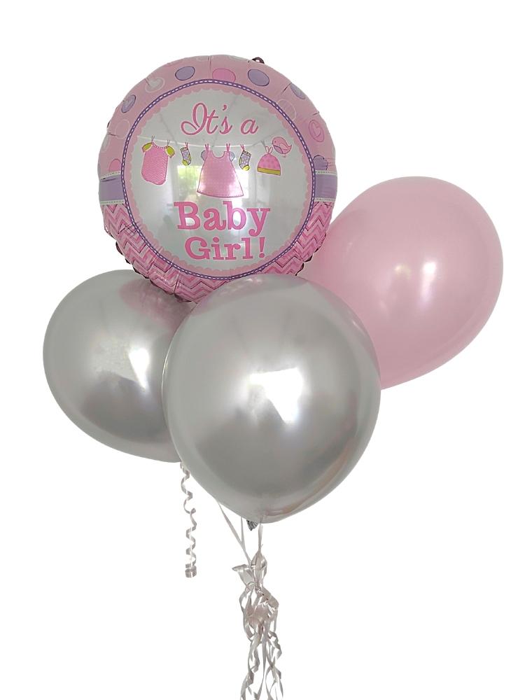 It's A Baby Girl Balloon Bunch