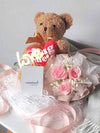 Mr.Cuddles In Pink_Teddy Bear & Roses