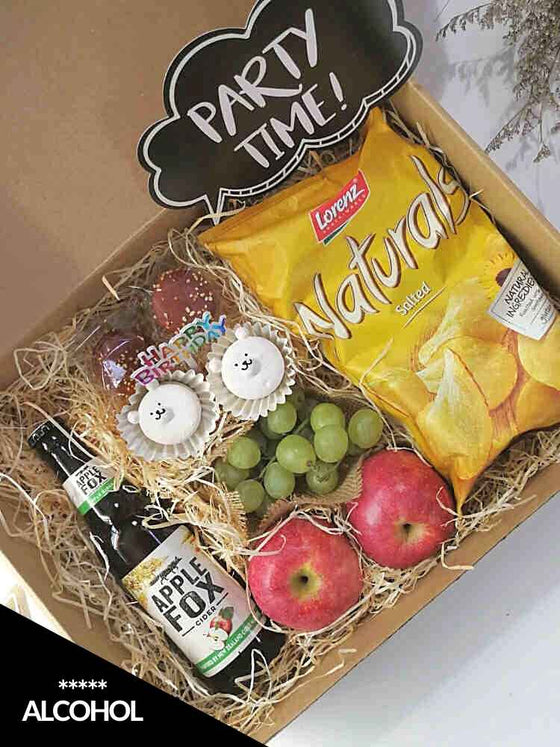 Party Box With Apple Fox Cider_Snack Box