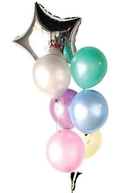 Pastel Rainbow Balloon Bunch