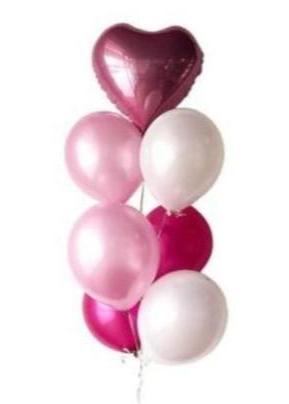 Pink Lara Latex Balloon Bunch