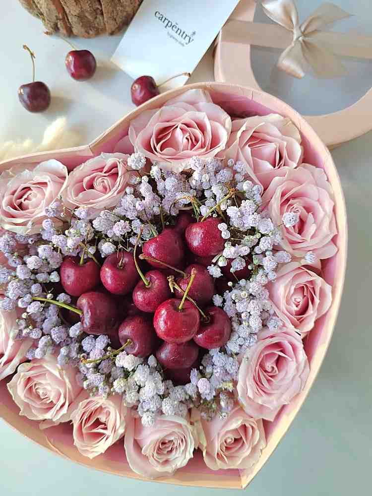 
                      
                        Sweet Memories with Cherry & Flower Fruit Box
                      
                    