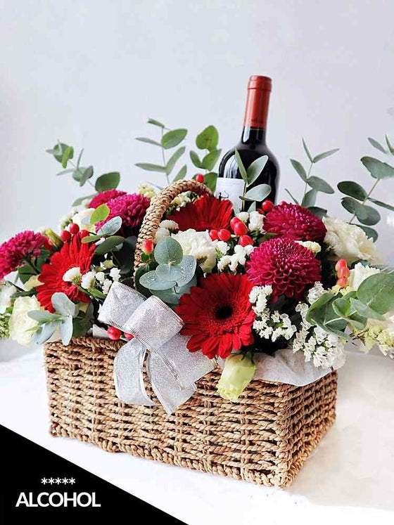 Yarra Valley Flower Basket_Red Wine